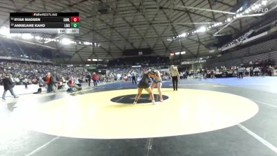 Girls 3A 190 lbs Cons. Round 3 - Ryan Madsen, Sedro-Woolley (Girls) vs AnnieJane Kaho, Lincoln (Tacoma) (Girls)