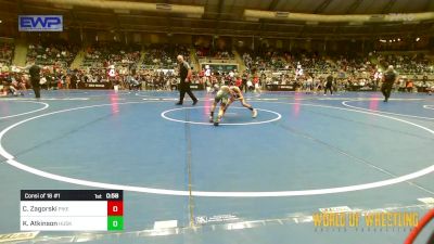 61 lbs Consi Of 16 #1 - Charlie Zagorski, Pikes Peak Warriors vs Karson Atkinson, Husky Wrestling Club