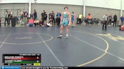 130 lbs Semifinal - Gunner Colbert, Mat Sharks vs Benjamin Roberts, Rangers Wrestling Club