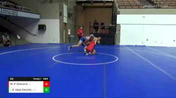 195 lbs Semifinal - Benjamin Vega Sanchez, Swamp Monsters Wrestling Club vs Matthew Porras-Diamond, California