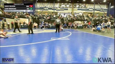 64 lbs Semifinal - Knox Wilson, Rough Riders vs Liam Medrano, Cowboy Wrestling Club