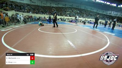 55 lbs Quarterfinal - Eli McComb, Derby Wrestling Club vs Elias Cruz, Cushing Tigers