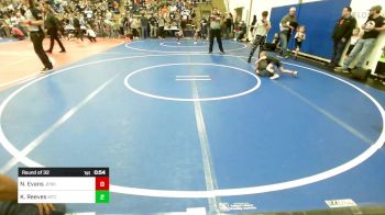46 lbs Round Of 32 - Nicholas Evans, Jenks Trojan Wrestling Club vs Kolt Reeves, Miami Takedown Club