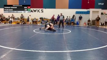 190 lbs Quarterfinal - Tyler Bake, Century vs Thomas Tennant, McDaniel