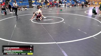 144 lbs Round 3 - Carter Eisenmann, Columbus vs Brennen Pfannenstiel, Norton Community