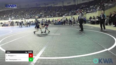 51 lbs 3rd Place - Lennon Phipps, Hilldale Youth Wrestling Club vs Michele Thompson, Wyandotte Youth Wrestling