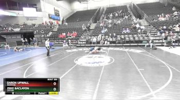 135 lbs Cons. Round 3 - Daron Upwall, Riverton vs Zeke Baclayon, Layton