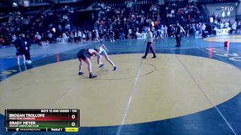 150 lbs Semifinal - Brogan Trollope, Pikes Peak Warriors vs Grady Meyer, Wahoo Wrestling Club