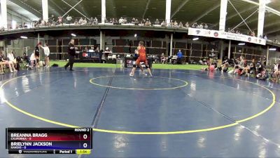 90 lbs Round 2 (8 Team) - Breanna Bragg, California vs Brielynn Jackson, Kansas