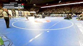 105 Class 1 lbs 1st Place Match - Emerson Reeves, Herculaneum vs Lillian Mccleary, Lone Jack