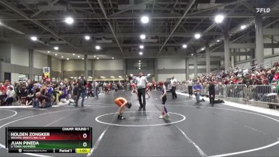 55 lbs Champ. Round 1 - Juan Pineda, U Town Hammers vs Holden Zongker, Wichita Wrestling Club