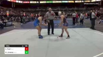 136 lbs Consi Of 4 - Abby Piper, Inland Northwest vs Marissa Jimenez, Caldwell WC