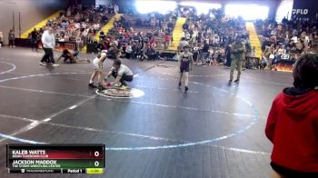 80 lbs Semifinal - Jackson Maddox, The Storm Wrestling Center vs Kaleb Watts, Bison Takedown Club