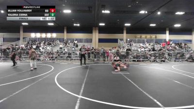 80 lbs Final - Jillian Vollhardt, Red Wave vs Valeria Cerna, Southwest Stallions WC