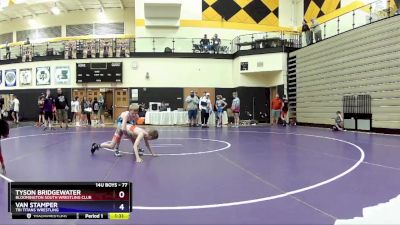 77 lbs Cons. Round 2 - Tyson Bridgewater, Bloomington South Wrestling Club vs Van Stamper, Tri Titans Wrestling