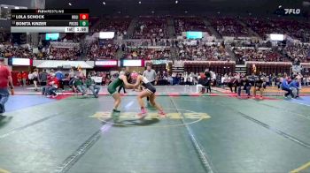 G - 140 lbs Champ. Round 1 - Lola Schock, Ronan Girls vs Bonita Kinzer, Powder River Co. (Broadus) Girls