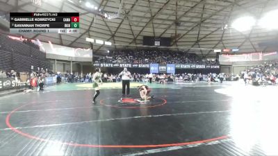 Girls 4A 115 lbs Champ. Round 1 - Gabrielle Kobrzycki, Camas (Girls) vs Savannah Thorpe, Richland (Girls)