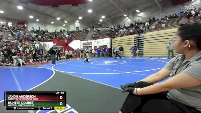 56 lbs Quarterfinal - Jaxon Anderson, Webo Youth Wrestling Club vs Hunter Doubet, Western Wrestling Club