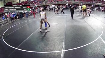 82 lbs 2nd Place Match - Sutton Matthiessen, Hawks Wrestling Club (Lincoln) - Girls vs Layla Bowder, St Paul Youth Wrestling