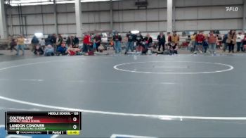 126 lbs Semifinal - Colton Coy, Kimberly Middle School vs Landon Conover, Sublime Wrestling Academy