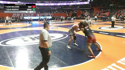 3A 285 lbs Cons. Round 1 - Ajani Williams, Fox Lake (Grant) vs Colin Murphy, Downers Grove (North)