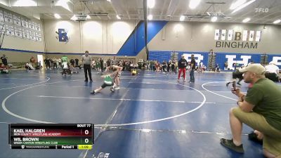 92 lbs Cons. Round 3 - Kael Halgren, Iron County Wrestling Academy vs Wil Brown, Green Canyon Wrestling Club