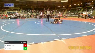 67 lbs Consi Of 16 #2 - Sawyer Wilson, Tonganoxie Wrestling Club vs Zain Ali, Westshore Wrestling Club