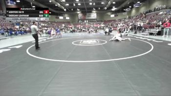 2A 190 lbs Cons. Round 2 - Ashton Ha`o, Gunnison Valley vs Deegan Leatham, Millard