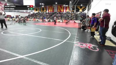 157 lbs Champ. Round 1 - Julius Meza, South Hills vs Jacob Lomeli, Downey