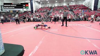 70 lbs Rr Rnd 3 - Grayson Schultz, Team Tulsa Wrestling Club vs Blaine Horton, Disciple Wrestling