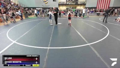 92 lbs Champ. Round 2 - Bo Link, IA vs Hayden Bessette, MN