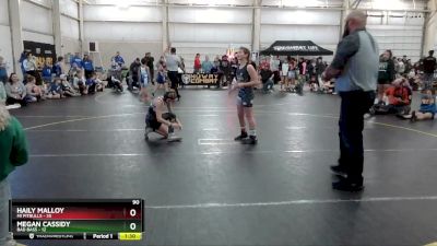 90 lbs Round 2 (4 Team) - Haily Malloy, MI Pitbulls vs Megan Cassidy, Bad Bass