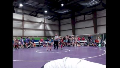 50 lbs Quarterfinals (8 Team) - Adalyn Albavera, Ohio Blue vs Adalynn Anthony, Missouri BattleGear Purple