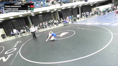 132 lbs Cons. Round 1 - Corbin Brown, Princeton vs Travis Leonardson, Unattached