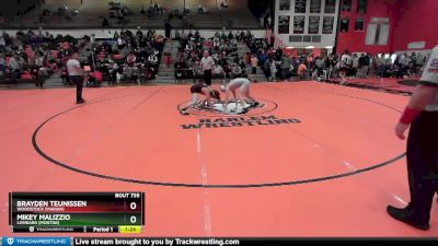 120 lbs Semifinal - Brayden Teunissen, Woodstock (MARIAN) vs Mikey Malizzio, Lombard (MONTINI)