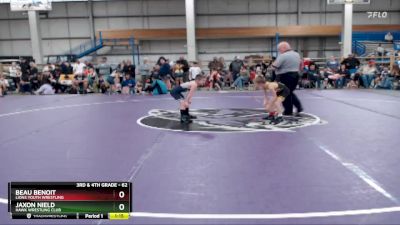 62 lbs Round 1 - Jaxon Nield, Hawk Wrestling Club vs Beau Benoit, Lions Youth Wrestling