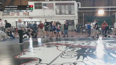 113 lbs 3rd Place - Luca Seramone, Sea Wolves vs Samuel Floody, Mayo Quanchi