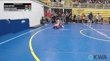 52 lbs Semifinal - Nash Woods, Duncan Demon Wrestling vs Camden Holden, Ponca City Wildcat Wrestling