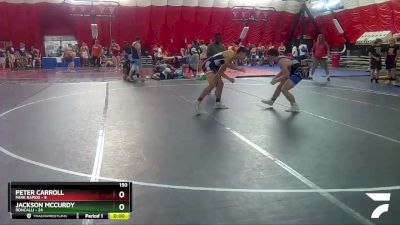 150 lbs Round 2 (4 Team) - Jackson McCurdy, Roncalli vs Peter Carroll, Park Rapids