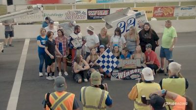 Oswego 350 Supermodified Winner Crashes Into Styrofoam After Checkered Flag
