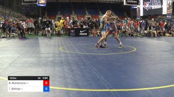 100 lbs Rnd Of 32 - Beau Mantanona, California vs Torin Bishop, New York