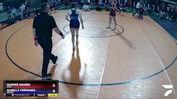 110 lbs Champ. Round 1 - Summer Hansen, Utah vs Isabella Coronado, Nevada