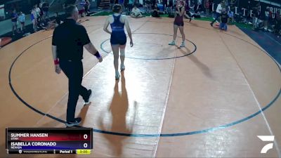 110 lbs Champ. Round 1 - Summer Hansen, Utah vs Isabella Coronado, Nevada