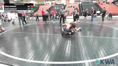 67 lbs Rr Rnd 5 - Knox Perkins, Tahlequah Wrestling Club vs Sage Zumwalt, Grove Takedown Club