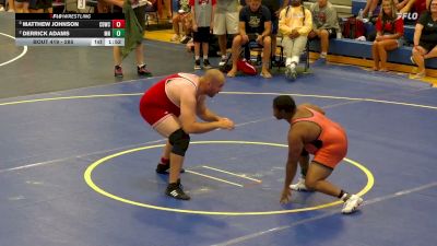 285 lbs Round 1 - Derrick Adams, Medina Ny vs Matthew Johnson, Niagara Falls