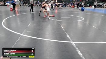 157 lbs Placement Matches (16 Team) - Kasen Grape, Columbus vs Dakota Baum, Broken Bow