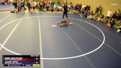 Round 1 - Crosby Smith, Stillwater Area Wrestling vs Sadie Yang-Elson, Summit Wrestling Academy