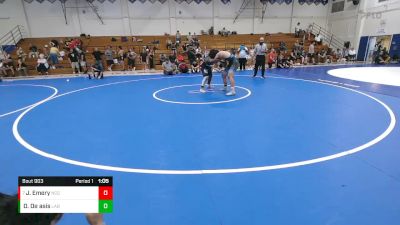 190 lbs Quarterfinal - James Emery, North Coast Grapplers vs Darius De Asis, SSF Gators