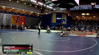 132 lbs Cons. Round 2 - Joseph Lloyd, Union Pines vs BRADLEY RUCKMAN, Bethalto (Civic Memorial)