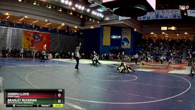 132 lbs Cons. Round 2 - Joseph Lloyd, Union Pines vs BRADLEY RUCKMAN, Bethalto (Civic Memorial)